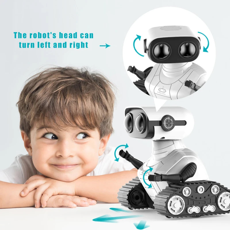 Ebo Robot Toys Rechargeable RC Robot for Kids Boys and Girls Remote Control Toy with Music and LED Eyes Gift for Children'S