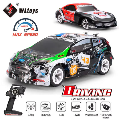 K989 1:28 4WD 2.4G Mini RC Racing Car High Speed Off-Road Remote Control Drift Toys Alloy Vehicle for Children Kids Gift