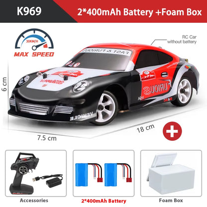 K989 1:28 4WD 2.4G Mini RC Racing Car High Speed Off-Road Remote Control Drift Toys Alloy Vehicle for Children Kids Gift